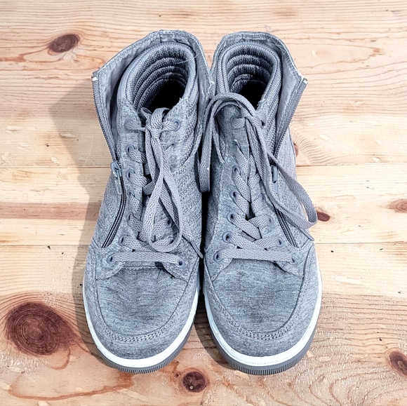 US Polo Assn Gray High Top Sneakers Women's Zip Side Skate Shoes Size 8 - Picture 4 of 11